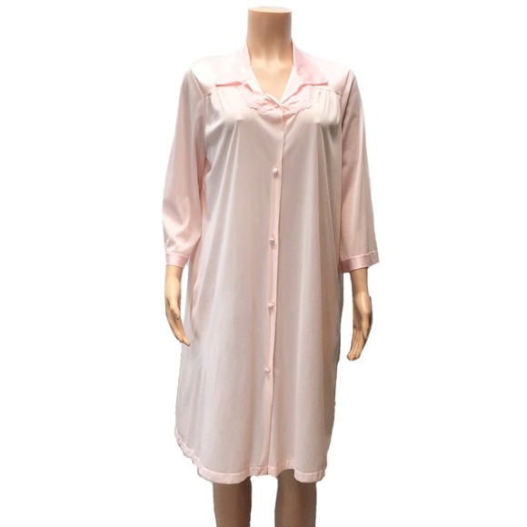 Vanity Fair Vintage Pink Nightgown Robe Size Medium - Picture 2 of 6
